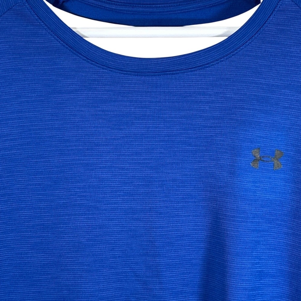 Under Armour Mens Tech Tee Royal Blue Short Sleeve Performance Shirt 5XL Loose